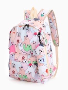 Рюкзак школьный «Мишка», с пеналом, 29×12×41 см, разноцветный - Фото 4