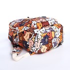 Рюкзак школьный из текстиля на молнии, 3 кармана, пенал, цвет коричневый/оранжевый - Фото 4