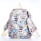 Рюкзак школьный из текстиля на молнии, 3 кармана, пенал, цвет разноцветный - фото 320772248