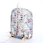 Рюкзак школьный из текстиля на молнии, 3 кармана, пенал, цвет разноцветный - фото 11073404