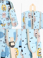 Рюкзак школьный «Монстрики», с пеналом, 29×12×41 см, голубой - Фото 6