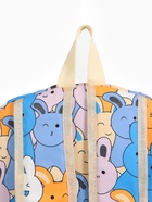 Рюкзак школьный «Зайки», с пеналом, 29×12×41 см, разноцветный - Фото 4