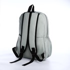 Рюкзак школьный из текстиля на молнии, 3 кармана, цвет зелёный - Фото 4