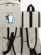 Рюкзак школьный на молнии, с карманами, с принтом, размер 30×12×43 см, зелёный - Фото 6