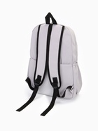 Рюкзак школьный на молнии, с карманами, с принтом, размер 30×12×43 см, серый - Фото 8