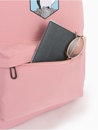 Рюкзак школьный на молнии, с карманами, с принтом, размер 30×12×43 см, розовый - Фото 7