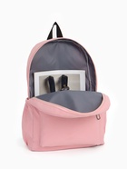 Рюкзак школьный на молнии, с карманами, с принтом, размер 30×12×43 см, розовый - Фото 9