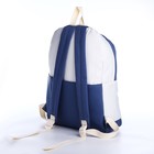 Рюкзак школьный из текстиля на молнии, 3 кармана, цвет синий - фото 11073477