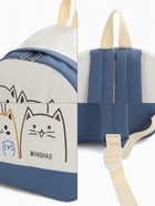 Рюкзак школьный на молнии, с карманами, с рисунком, размер 30×14×43 см, синий - Фото 6