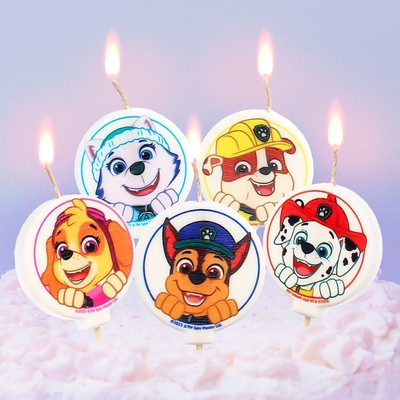 Свеча для торта «С Днем Рождения!», 5 штук, Щенячий патруль