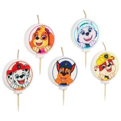 Свеча для торта «С Днем Рождения!», 5 штук, Щенячий патруль