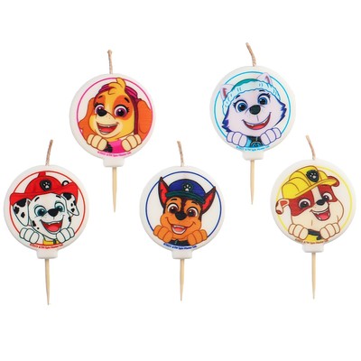Свеча для торта «С Днем Рождения!», 5 штук, Щенячий патруль