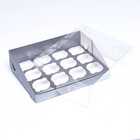 Коробка для 12 капкейков 31×23.5×10 см, серебро - Фото 5