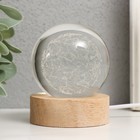 Фигурка светящаяся стекло «Шар созвездий», d=6 см, подставка дерево, USB, 6.5×6.5×7.5 см - Фото 3