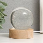 Фигурка светящаяся стекло «Шар созвездий», d=6 см, подставка дерево, USB, 6.5×6.5×7.5 см - Фото 4