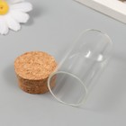 Декор для творчества стекло "Колба с пробкой" 3,7х3,7х7 см (комплект 29 шт) - фото 23539438