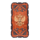 Нарды деревянные большие, резные, настольная игра «Герб», 45×45 см - Фото 1