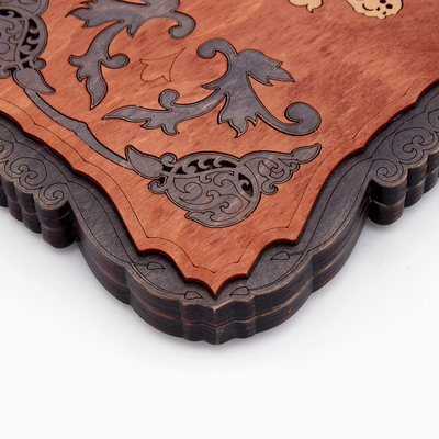 Нарды деревянные большие, резные, настольная игра «Герб», 45×45 см