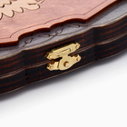 Нарды деревянные большие, резные, настольная игра «Герб», 45×45 см - Фото 3