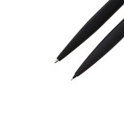 Набор BrunoVisconti VERONA: ручка шариковая поворотная 1.0 мм + карандаш механический 0.7 мм, металлический корпус Soft Touch чёрный, в футляре - Фото 3