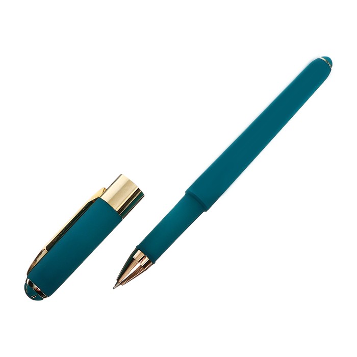 Ручка шариковая, 0.5 мм, BrunoVisconti MONACO, стержень синий, корпус Soft Touch морская волна, в футляре