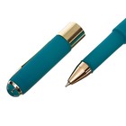 Ручка шариковая, 0.5 мм, BrunoVisconti MONACO, стержень синий, корпус Soft Touch морская волна, в футляре - фото 9829562