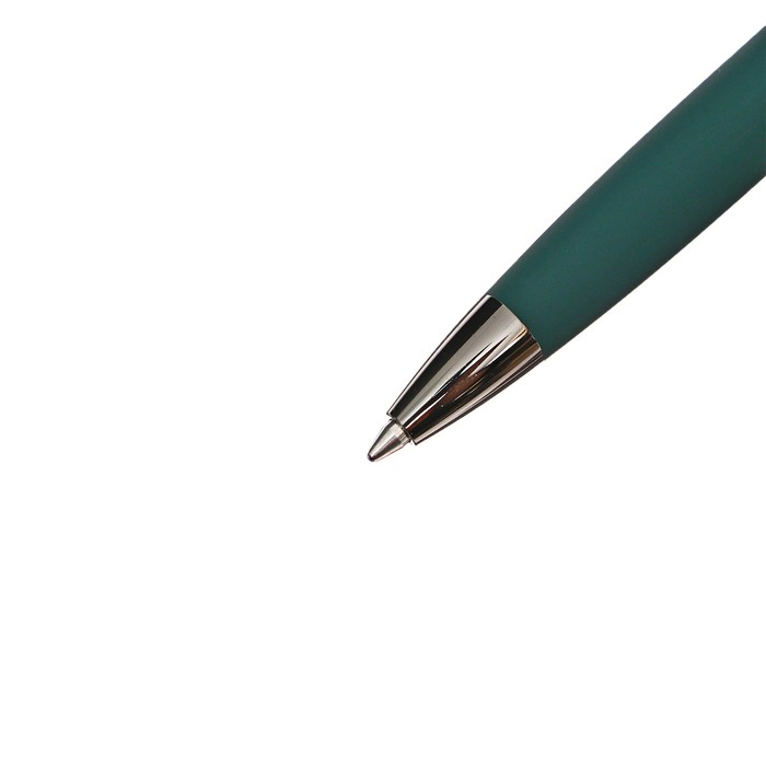 Ручка шариковая поворотная, 1.0 мм, BrunoVisconti FIRENZE, стержень синий, металлический корпус Soft Touch зелёный, в футляре