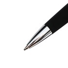Ручка шариковая поворотная, 1.0 мм, BrunoVisconti MILANO, стержень синий, металлический корпус Soft Touch чёрный, в футляре из экокожи - фото 8531947