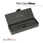 Ручка шариковая поворотная, 1.0 мм, BrunoVisconti MILANO, стержень синий, металлический корпус Soft Touch чёрный, в футляре из экокожи - фото 8531950