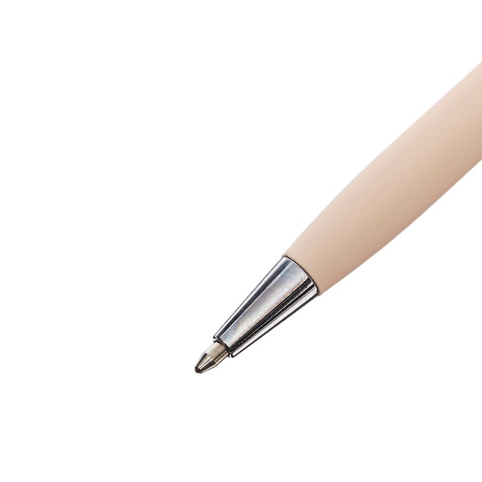 Ручка шариковая поворотная, 0.7 мм, BrunoVisconti PALERMO, стержень синий, металлический корпус Soft Touch пудровый, в футляре
