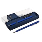 Ручка шариковая поворотная, 0.7 мм, BrunoVisconti PALERMO, стержень синий, металлический корпус Soft Touch синий, в футляре - фото 9829566