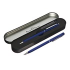 Ручка шариковая поворотная, 0.7 мм, BrunoVisconti PALERMO, стержень синий, металлический корпус Soft Touch синий, в футляре - фото 26513934