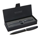 Ручка шариковая поворотная, 1.0 мм, BrunoVisconti PORTOFINO, стержень синий, металлический корпус Soft Touch чёрный, в футляре из экокожи - фото 3107825