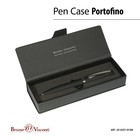 Ручка шариковая поворотная, 1.0 мм, BrunoVisconti PORTOFINO, стержень синий, металлический корпус Soft Touch чёрный, в футляре из экокожи - фото 8531974