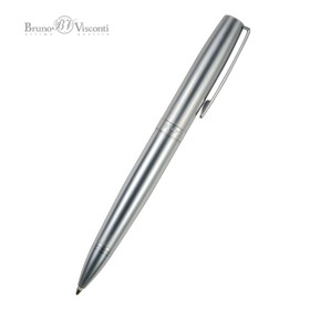 Ручка шариковая поворотная, 1.0 мм, BrunoVisconti SORRENTO, стержень синий, металлический корпус серебристый