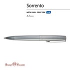 Ручка шариковая поворотная, 1.0 мм, BrunoVisconti SORRENTO, стержень синий, металлический корпус серебристый - фото 8531977
