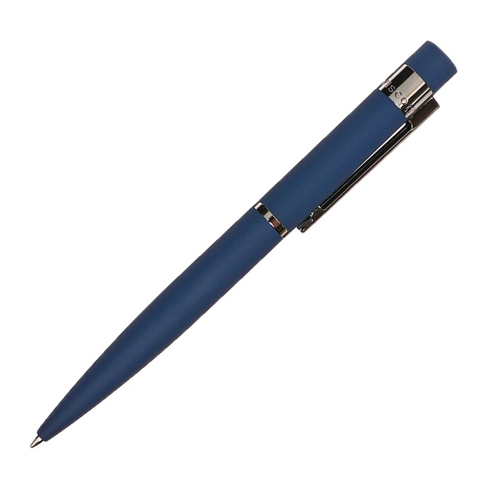 Ручка шариковая поворотная, 1.0 мм, BrunoVisconti VERONA, стержень синий, металлический корпус Soft Touch синий, в футляре