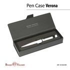 Ручка шариковая поворотная, 1.0 мм, BrunoVisconti VERONA, стержень синий, металлический корпус Soft Touch белый, в футляре из экокожи - фото 8531985