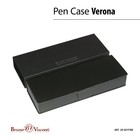 Ручка шариковая поворотная, 1.0 мм, BrunoVisconti VERONA, стержень синий, металлический корпус Soft Touch коричневый, в футляре из экокожи 10183657 - фото 4606276
