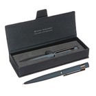 Ручка шариковая поворотная, 1.0 мм, BrunoVisconti VERONA, стержень синий, металлический корпус Soft Touch серый, в футляре из экокожи - фото 26513976