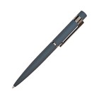 Ручка шариковая поворотная, 1.0 мм, BrunoVisconti VERONA, стержень синий, металлический корпус Soft Touch серый, в футляре из экокожи - фото 23419932