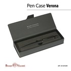 Ручка шариковая поворотная, 1.0 мм, BrunoVisconti VERONA, стержень синий, металлический корпус Soft Touch чёрный, в футляре из экокожи - фото 8531998