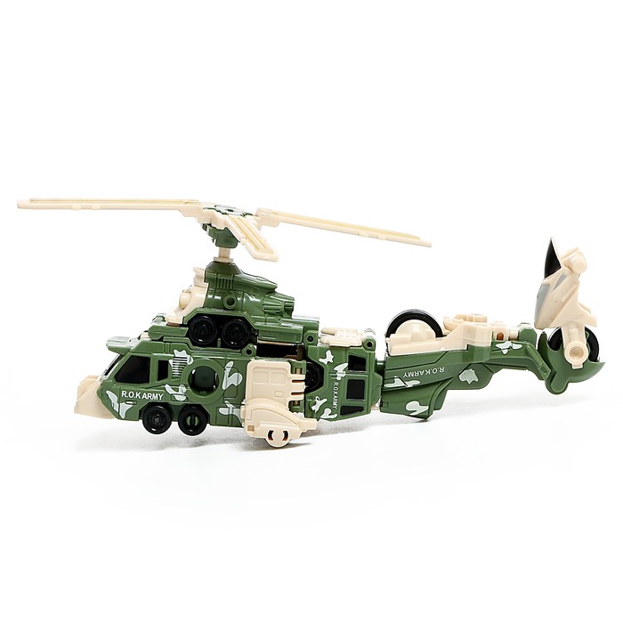 Робот «Военный вертолёт», трансформируется, собирается из 3-х машинок - фото 1907958186