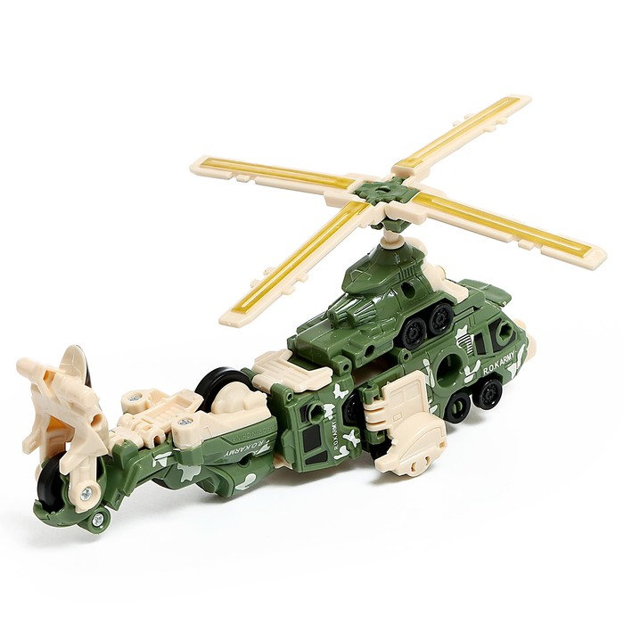 Робот "Военный вертолёт", трансформируется, собирается из 3х машинок