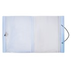 Папка с 60 вкладышами А4, 700 мкм, Calligrata TOP Breeze, на резинке, небесный, тиснение «под кожу» - Фото 5