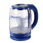 Чайник электрический "Матрёна" MA-154, стекло, 1.8 л, 1500 Вт, синий - фото 8418346