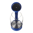Чайник электрический "Матрёна" MA-154, стекло, 1.8 л, 1500 Вт, синий - Фото 5
