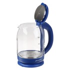 Чайник электрический "Матрёна" MA-154, стекло, 1.8 л, 1500 Вт, синий - Фото 6