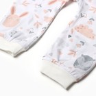 Штанишки «Евро» на широкой резинке, цвет молочный/звери, рост 68 см - фото 25375030