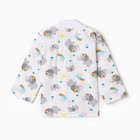 Кофточка детская, цвет белый/слоники, рост 62 см - фото 23474938